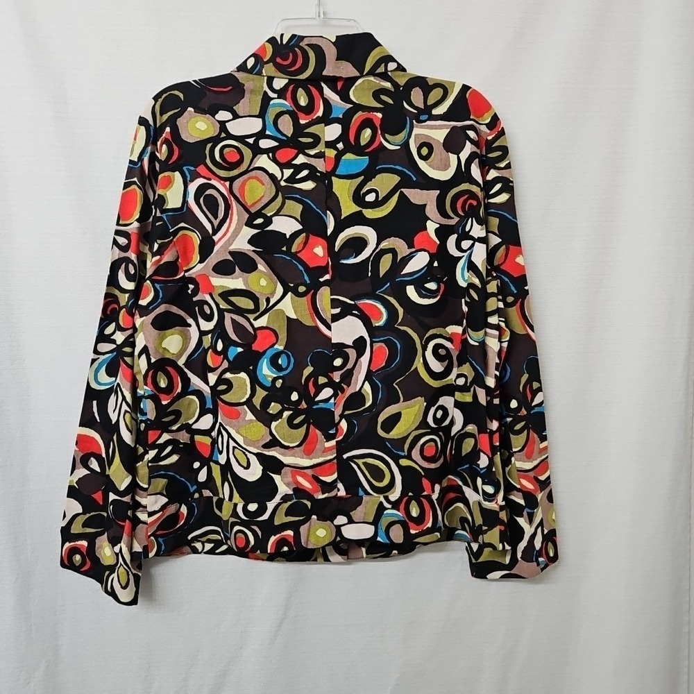 RQT Lightweight Linen Rayon Jacket Women's Sz Large Twee Artsy Hippie Retro - Picture 5 of 11